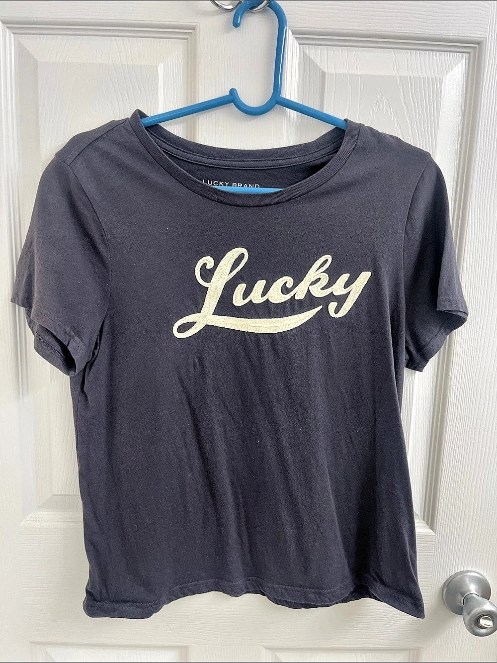 Lucky Brand Graphic Tee Size Large in Gray
